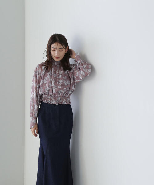 NATURAL BEAUTY BASIC(ナチュラルビューティーベーシック)の「◇ジャガードプリントシャーリングブラウス(シャツ/ブラウス・レディース・ピンク系その他/ホワイト系その他・FREE)」の16枚目の写真