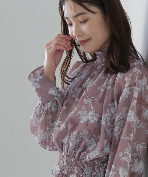 NATURAL BEAUTY BASIC(ナチュラルビューティーベーシック)の「◇ジャガードプリントシャーリングブラウス(シャツ/ブラウス・レディース・ピンク系その他/ホワイト系その他・FREE)」の22枚目の写真