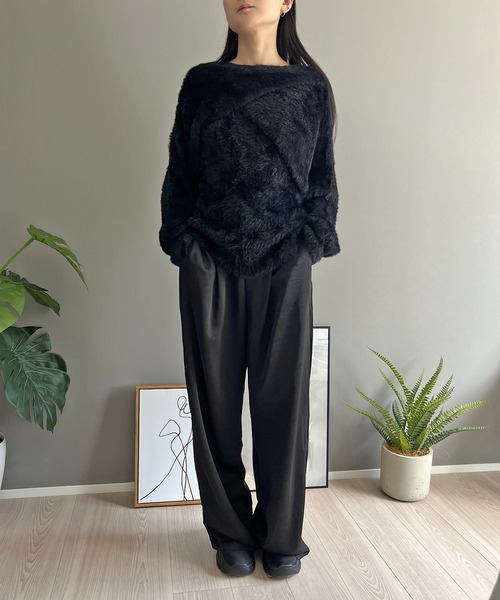 Jewelobe(ジュエローブ)の「シャギーニットカシュクールボレロ&イレヘムキャミソールアンサンブル(ニット/セーター・レディース・グレー/ホワイト/ブラック・FREE)」の20枚目の写真