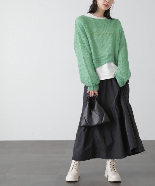 FREE'S MART（フリーズマート）の「◆シアーモヘアライクニット（ニット/セーター・レディース・ベージュ/ピンク/ホワイト/グリーン・FREE）」の17枚目の写真