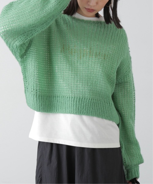 FREE'S MART（フリーズマート）の「◆シアーモヘアライクニット（ニット/セーター・レディース・ベージュ/ピンク/ホワイト/グリーン・FREE）」の14枚目の写真