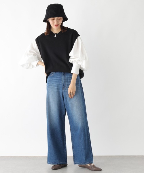 LEPSIM（レプシィム）の「12ゲージ袖パフ切り替えプルオーバー　961530（ニット/セーター・レディース・ブラウン系その他/ブラウン/オレンジ/ブラック・FREE）」の6枚目の写真