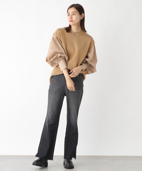 LEPSIM（レプシィム）の「12ゲージ袖パフ切り替えプルオーバー　961530（ニット/セーター・レディース・ブラウン系その他/ブラウン/オレンジ/ブラック・FREE）」の10枚目の写真