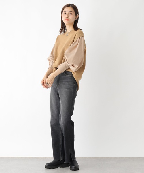 LEPSIM（レプシィム）の「12ゲージ袖パフ切り替えプルオーバー　961530（ニット/セーター・レディース・ブラウン系その他/ブラウン/オレンジ/ブラック・FREE）」の11枚目の写真