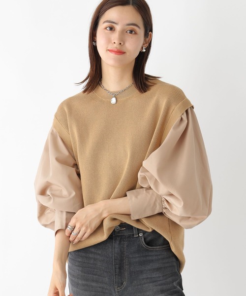 LEPSIM（レプシィム）の「12ゲージ袖パフ切り替えプルオーバー　961530（ニット/セーター・レディース・ブラウン系その他/ブラウン/オレンジ/ブラック・FREE）」の13枚目の写真