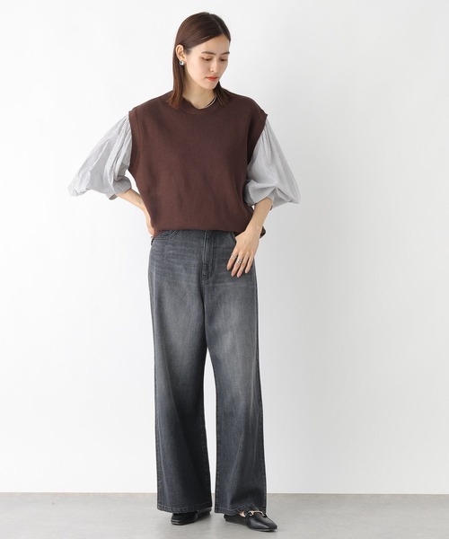 LEPSIM（レプシィム）の「12ゲージ袖パフ切り替えプルオーバー　961530（ニット/セーター・レディース・ブラウン系その他/ブラウン/オレンジ/ブラック・FREE）」の15枚目の写真