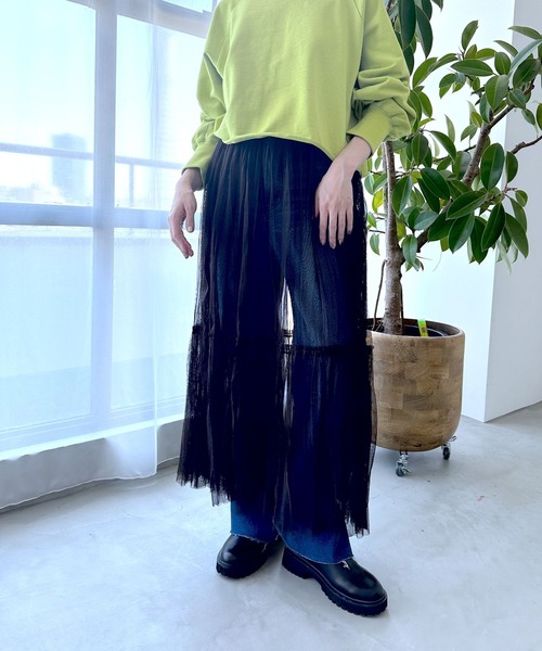 LEPSIM（レプシィム）の「チュール2WAYレイヤースカート　968189（スカート・レディース・ブラウン/ライトグレー/ブラック・FREE）」の21枚目の写真