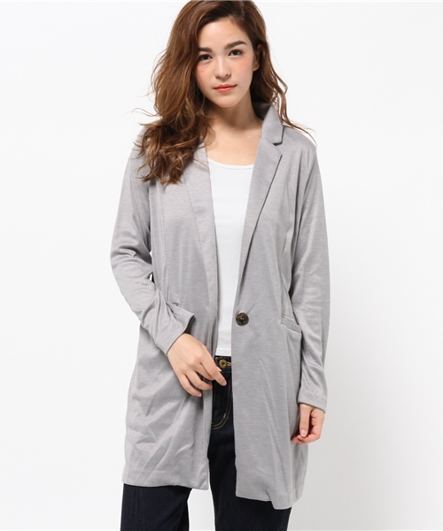 OUTLET(アウトレット)の「【Discoat】TRスムースチェスターコート(チェスターコート・レディース・グレー/ネイビー・MEDIUM/LARGE)」の1枚目の写真