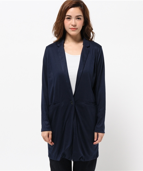 OUTLET(アウトレット)の「【Discoat】TRスムースチェスターコート(チェスターコート・レディース・グレー/ネイビー・MEDIUM/LARGE)」の3枚目の写真