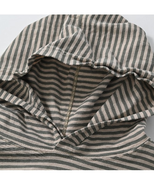 45R（フォーティファイブアール）の「4545縞の908フーディ（パーカー・レディース・カーキ・X-LARGE/X-SMALL/SMALL）」の11枚目の写真