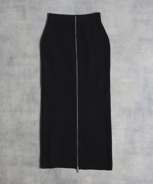 Bonjour Sagan（ボンジュールサガン）の「フロントジップストレートスカート（スカート・レディース・ブラック・FREE）」の9枚目の写真