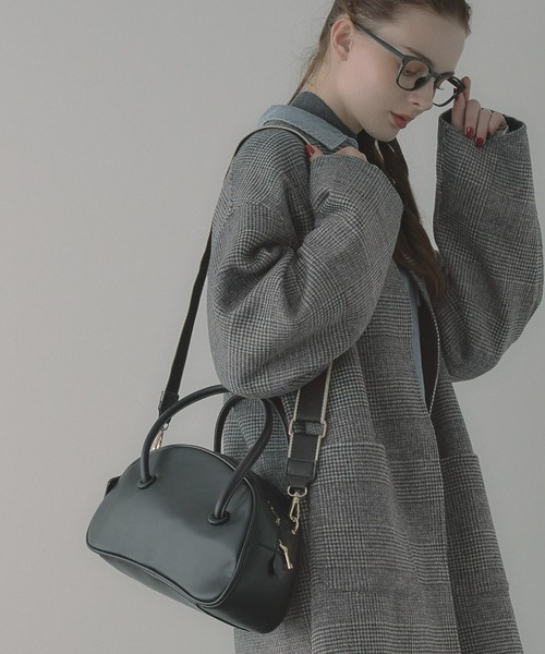 saloon(サルーン)の「SALOON(サルーン)/ミニボストンバッグ(ボストンバッグ・レディース・ブラウン/ブラック・FREE)」の2枚目の写真