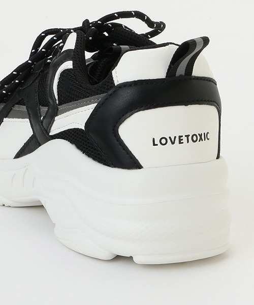 LOVETOXIC(ラブトキシック)の「ダッドスニーカー(スニーカー・キッズ・オフホワイト/ブラック/マルチ・L/S/M)」の15枚目の写真