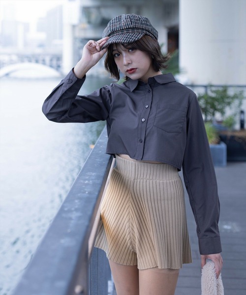 clear（クリア）の「チェック柄キャスケット（キャスケット・レディース・ベージュ/ブラウン・F）」の6枚目の写真