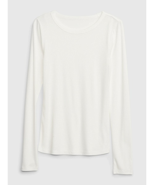 GAP(ギャップ)の「ミニリブ クルーネックTシャツ(Tシャツ/カットソー・レディース・ブルー/ブラック/カーキ/ホワイト/グレー/ブラック系その他・XS/M/S/L/XL/XXS)」の15枚目の写真