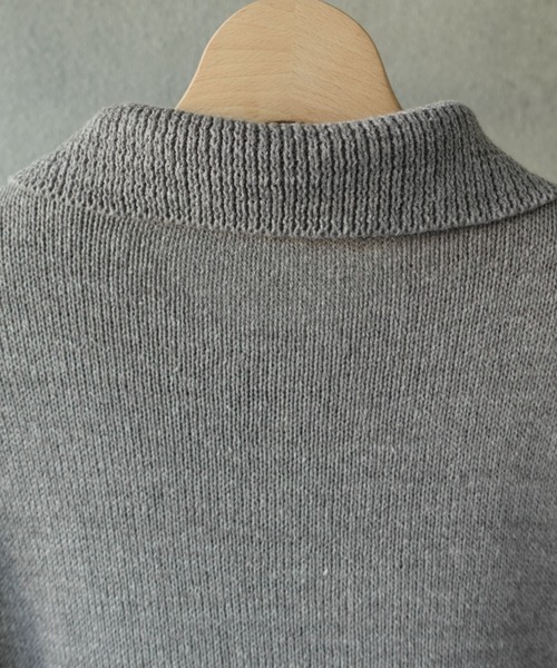 Libra Cue(リブラ キュー)の「ポロニットワンピース(ワンピース・レディース・グレー/ブラック/オフホワイト・FREE)」の11枚目の写真