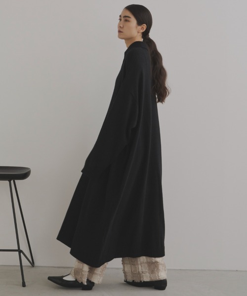 Libra Cue(リブラ キュー)の「ポロニットワンピース(ワンピース・レディース・グレー/ブラック/オフホワイト・FREE)」の17枚目の写真