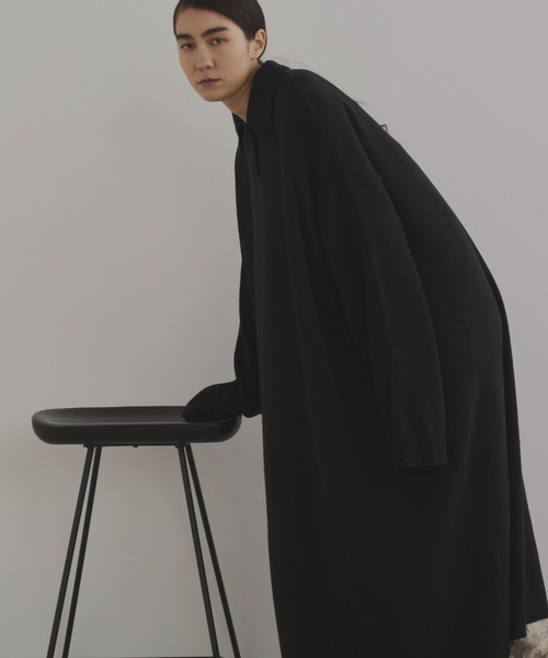 Libra Cue(リブラ キュー)の「ポロニットワンピース(ワンピース・レディース・グレー/ブラック/オフホワイト・FREE)」の18枚目の写真