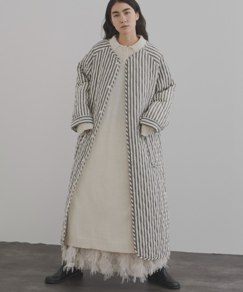 Libra Cue(リブラ キュー)の「ポロニットワンピース(ワンピース・レディース・グレー/ブラック/オフホワイト・FREE)」の15枚目の写真