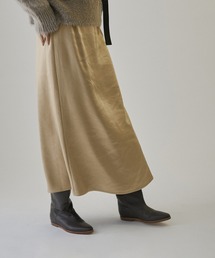 【WEB限定・雑誌掲載】サテンフレアーロングスカート【洗える】