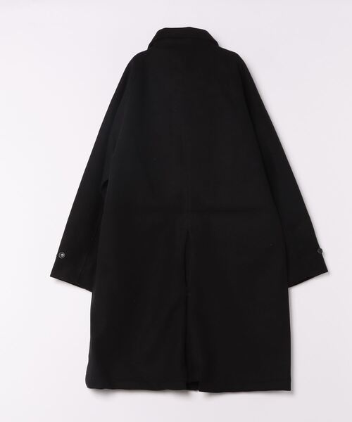Sakka(サッカ)の「テックウールメルトンコート ロング丈(ステンカラーコート・メンズ・ベージュ/ブラック・MEDIUM/LARGE)」の7枚目の写真