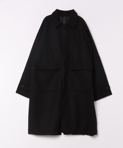Sakka(サッカ)の「テックウールメルトンコート ロング丈(ステンカラーコート・メンズ・ベージュ/ブラック・MEDIUM/LARGE)」の10枚目の写真