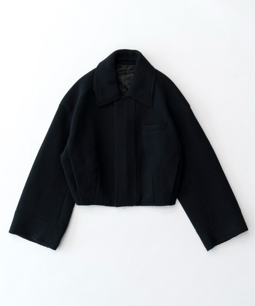 Soutien Colored Melton Short Coat/ステンカラーメルトン