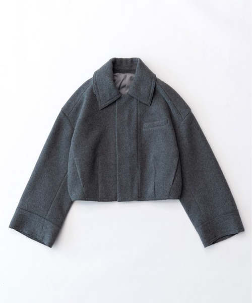 Soutien Colored Melton Short Coat/ステンカラーメルトン