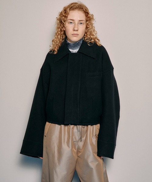 Soutien Colored Melton Short Coat/ステンカラーメルトン