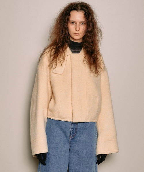 Soutien Colored Melton Short Coat/ステンカラーメルトン