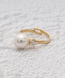 grove | ◆フェイクパールビジューアジャスタブルリング(リング)