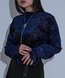 Ellno de Mavie（エルノデメヴィ）の「オパールベロアフレアスリーブトップス（Tシャツ/カットソー）」
