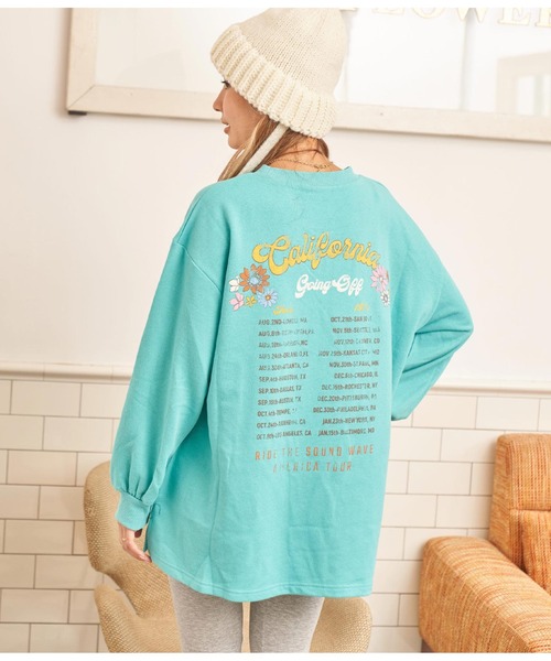 anap mimpi（アナップミンピ）の「裏毛 レトロツアープリント スウェット ボリュームスリーブ（スウェット・レディース・ピンク/グレー/ターコイズブルー・FREE）」の19枚目の写真