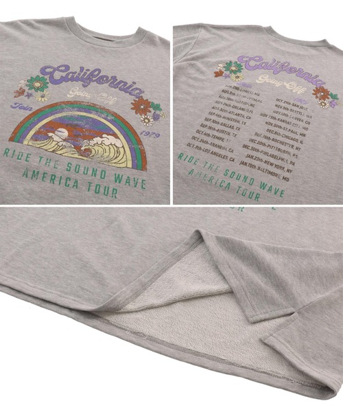 anap mimpi（アナップミンピ）の「裏毛 レトロツアープリント スウェット ボリュームスリーブ（スウェット・レディース・ピンク/グレー/ターコイズブルー・FREE）」の10枚目の写真