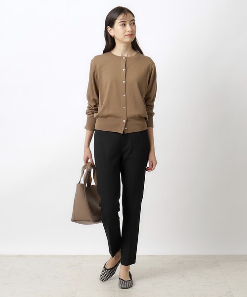 OPAQUE.CLIP（オペークドットクリップ）の「◆クルーネックニットカーディガン ≪Filivivi/フィルビビ≫【洗濯機洗い可】（カーディガン/ボレロ・レディース・グレー/ブラック/ブラウン系その他・36/38/40/42）」の21枚目の写真