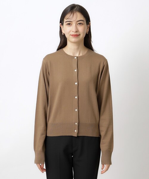 OPAQUE.CLIP（オペークドットクリップ）の「◆クルーネックニットカーディガン ≪Filivivi/フィルビビ≫【洗濯機洗い可】（カーディガン/ボレロ・レディース・グレー/ブラック/ブラウン系その他・36/38/40/42）」の11枚目の写真