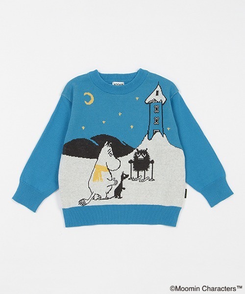 kladskap(クレードスコープ)の「MOOMIN/雪山セーター(ニット/セーター・キッズ・ライトブルー/トップグレー・90cm/100cm/110cm/120cm)」の9枚目の写真