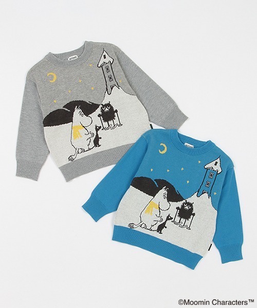 kladskap(クレードスコープ)の「MOOMIN/雪山セーター(ニット/セーター・キッズ・ライトブルー/トップグレー・90cm/100cm/110cm/120cm)」の16枚目の写真