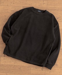 裾ドロスト フリース クルーネック プルオーバー