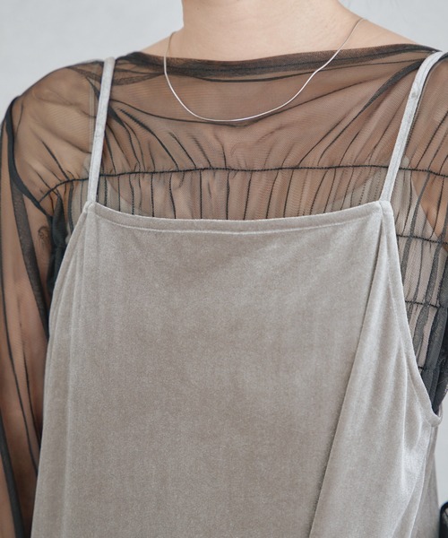 Kastane（カスタネ）の「ベロアギャザーワンピース（ワンピース・レディース・ブラック/シルバー/ベージュ・FREE）」の17枚目の写真