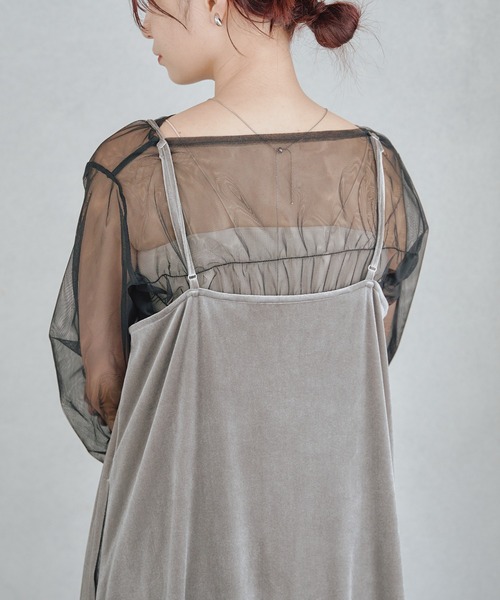 Kastane（カスタネ）の「ベロアギャザーワンピース（ワンピース・レディース・ブラック/シルバー/ベージュ・FREE）」の18枚目の写真