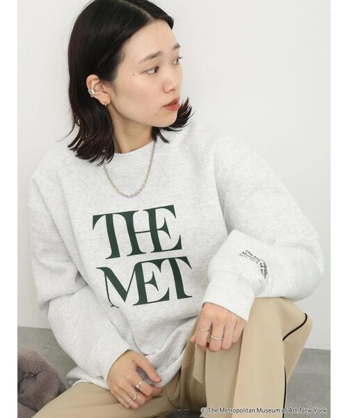 Samansa Mos2 blue(サマンサモスモスブルー)の「《EC限定》【THE MET】裏起毛スウェット(Tシャツ/カットソー・レディース・キナリ/トップグレー・XL/L)」の3枚目の写真