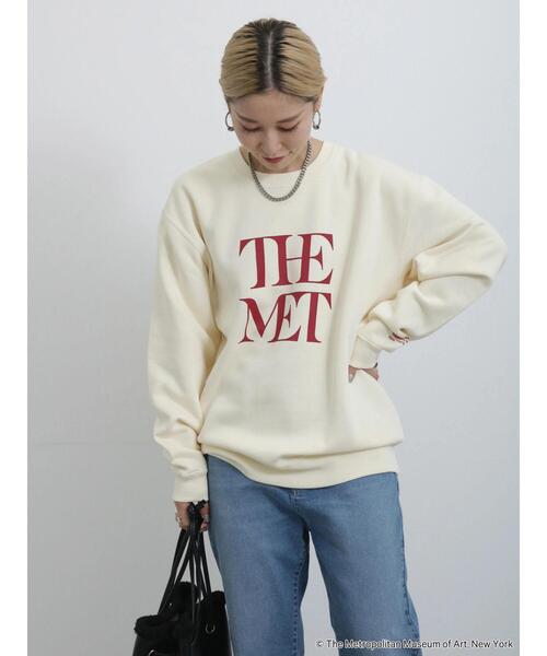 Samansa Mos2 blue(サマンサモスモスブルー)の「《EC限定》【THE MET】裏起毛スウェット(Tシャツ/カットソー・レディース・キナリ/トップグレー・XL/L)」の4枚目の写真