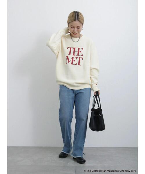 Samansa Mos2 blue(サマンサモスモスブルー)の「《EC限定》【THE MET】裏起毛スウェット(Tシャツ/カットソー・レディース・キナリ/トップグレー・XL/L)」の11枚目の写真