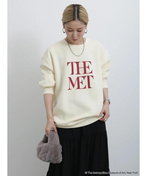 Samansa Mos2 blue(サマンサモスモスブルー)の「《EC限定》【THE MET】裏起毛スウェット(Tシャツ/カットソー・レディース・キナリ/トップグレー・XL/L)」の13枚目の写真