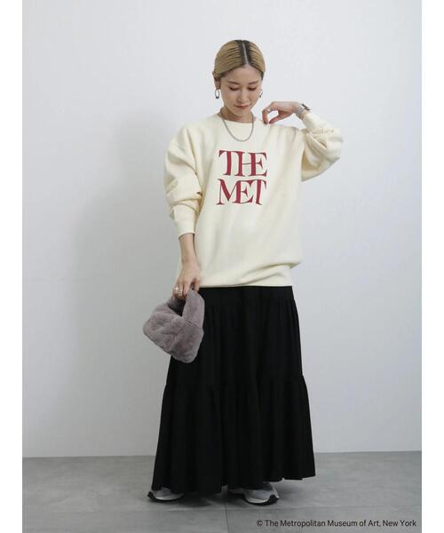 Samansa Mos2 blue(サマンサモスモスブルー)の「《EC限定》【THE MET】裏起毛スウェット(Tシャツ/カットソー・レディース・キナリ/トップグレー・XL/L)」の14枚目の写真