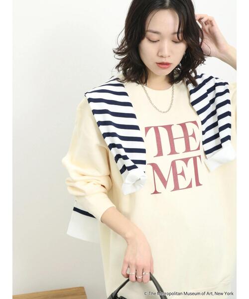 Samansa Mos2 blue(サマンサモスモスブルー)の「《EC限定》【THE MET】裏起毛スウェット(Tシャツ/カットソー・レディース・キナリ/トップグレー・XL/L)」の18枚目の写真