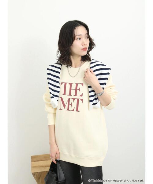 Samansa Mos2 blue(サマンサモスモスブルー)の「《EC限定》【THE MET】裏起毛スウェット(Tシャツ/カットソー・レディース・キナリ/トップグレー・XL/L)」の19枚目の写真