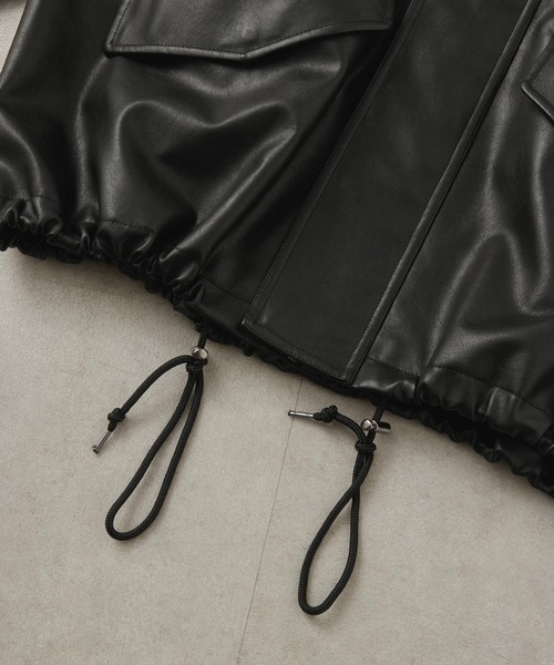 EMMA CLOTHES(エマクローズ)の「ヴィンテージメイク オーバーサイズミリタリーブルゾン(ブルゾン・メンズ・ブラック/カーキ/スモークグレー/ダークブラウン・M/L/S)」の12枚目の写真