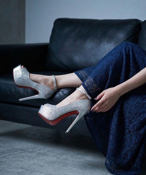 【セール】LIBERTYDOLL アンクルストラップ ハイヒール ストーム オープントゥ パンプス（パンプス）｜LibertyDoll（リバティードール）